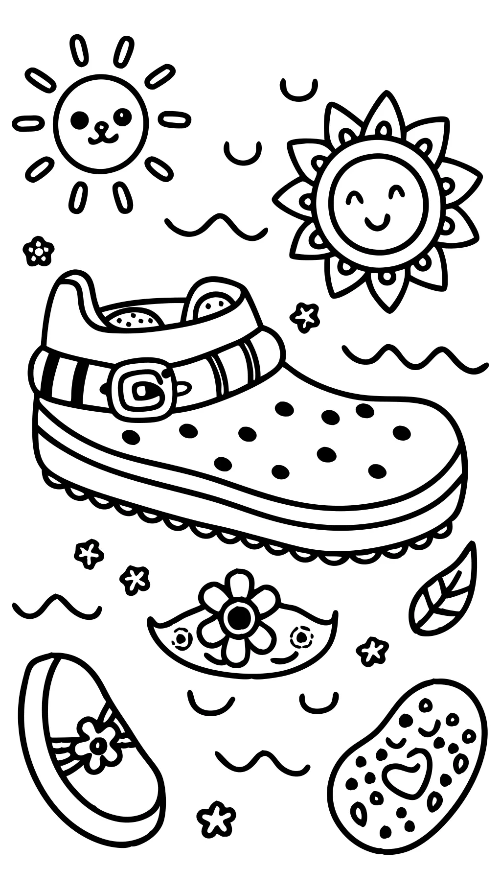 crocs coloring pages